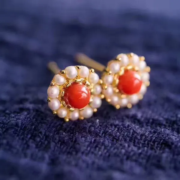 Nanhong Agate and Pearl Collection — still life