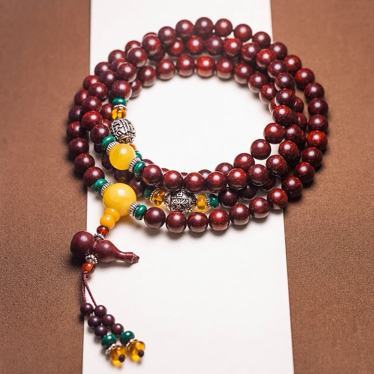 Zitan Wood Beaded Necklace — hero
